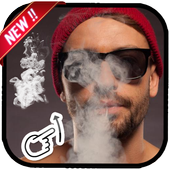 smoke effect on photo icon