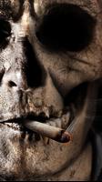 smoking skull live wallpaper poster