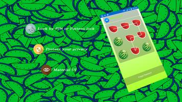 Theme applock: watermelon capture d'écran 1