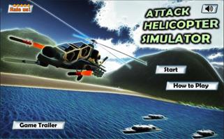 Attack Helicopter Simulator 3D-poster