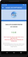 Canada Lotto 6/49 Prediction تصوير الشاشة 1