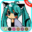 Anime Pixel Art - Coloring by Number icône