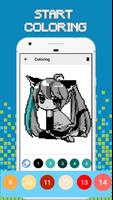 Anime Pixel Art - Coloring by Number capture d'écran 1