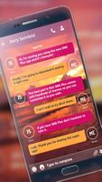 Sunset Messenger SMS Theme 2018 syot layar 3