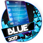 Classic Color Blue SMS Theme ไอคอน
