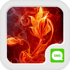 Fire Flower Wallpaper For SMS icône