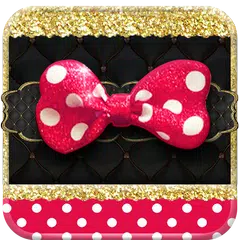 Pink Gold Bowknot 💘 Theme APK download