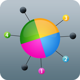 Fire Red Color Circle Pin أيقونة