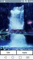 Night waterfall live wallpaper Affiche