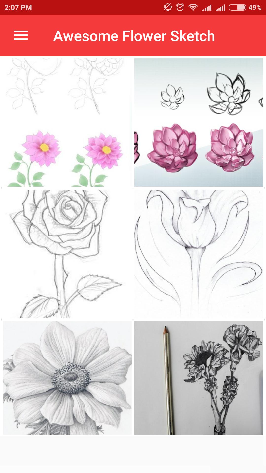 Terkeren 18 Sketsa  Gambar Bunga  Gelap  Terang  Koleksi 