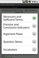 1 Schermata LSAT Note / Flash Cards