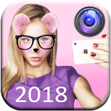 Snap Face Photo Editor: Cute Cat Face Sticker 2018 أيقونة