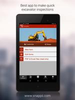 Excavator Inspection App Affiche
