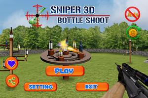Sniper 3D Bottle Shoot Affiche