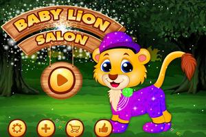 Baby Lion Salon Affiche