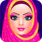 hijab pop mode salon aankleeds-icoon