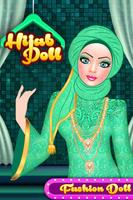 हिजाब गुड़िया फैशन सैलून पोशाक पोस्टर