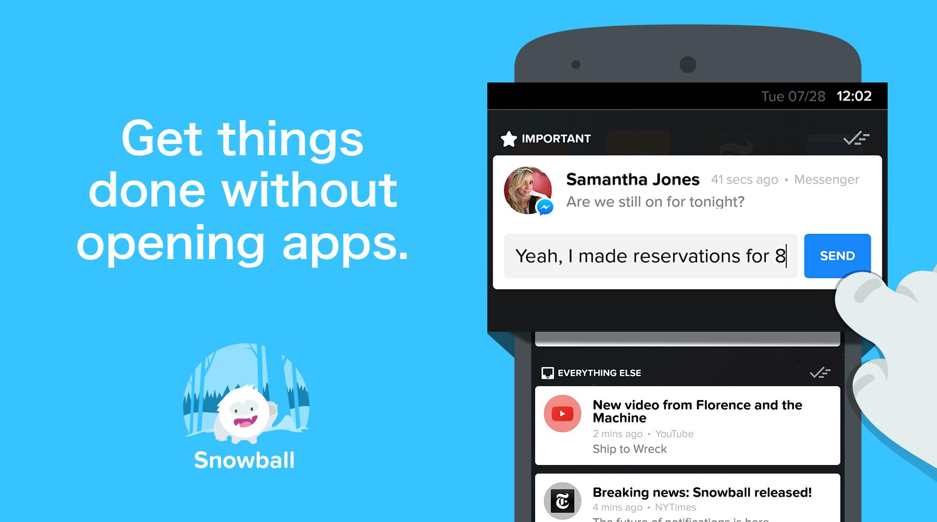 Import application. Snowball - Smart Notifications 2.1.2. Программа Snowball.