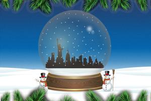 Boule à neige d'New York Fond d'écran animé Affiche