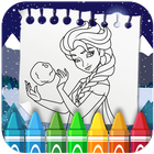 Snow Queen Coloring Games icône