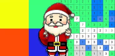 Christmas Color By Number Coloring Santa Paint Pix