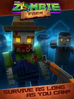 Zombie pixel farm survival poster