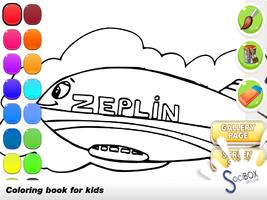 zeplin كتاب التلوين الملصق