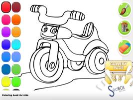 livro para colorir moto Cartaz