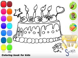 Cake Coloring Book Affiche