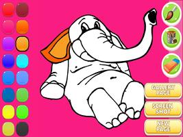 Elephant Coloring Book Affiche