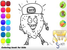 پوستر Fruit Coloring Book