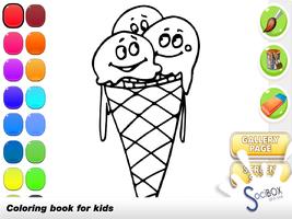 Ice Cream Coloring Book Affiche