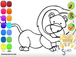 Lion Coloring Book Affiche