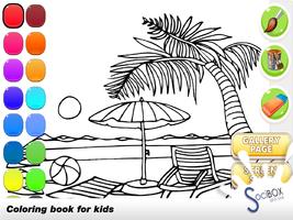Sea Wiew Coloring Book Affiche