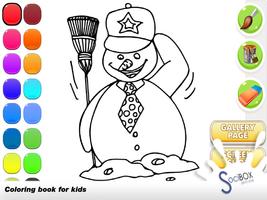 Snowman Coloring Book Affiche