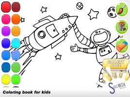 Space Coloring Book Affiche