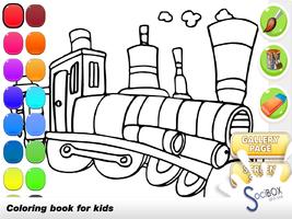 Train Coloring plakat