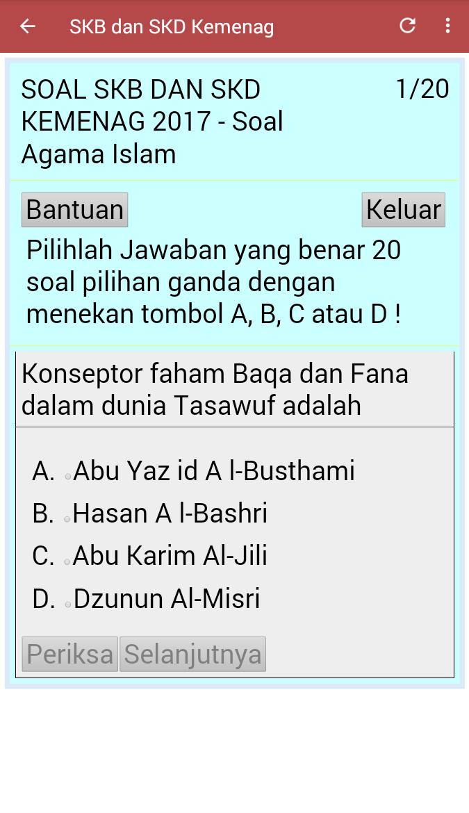 Soal Skb  Kemenag Contoh Soal SKB 