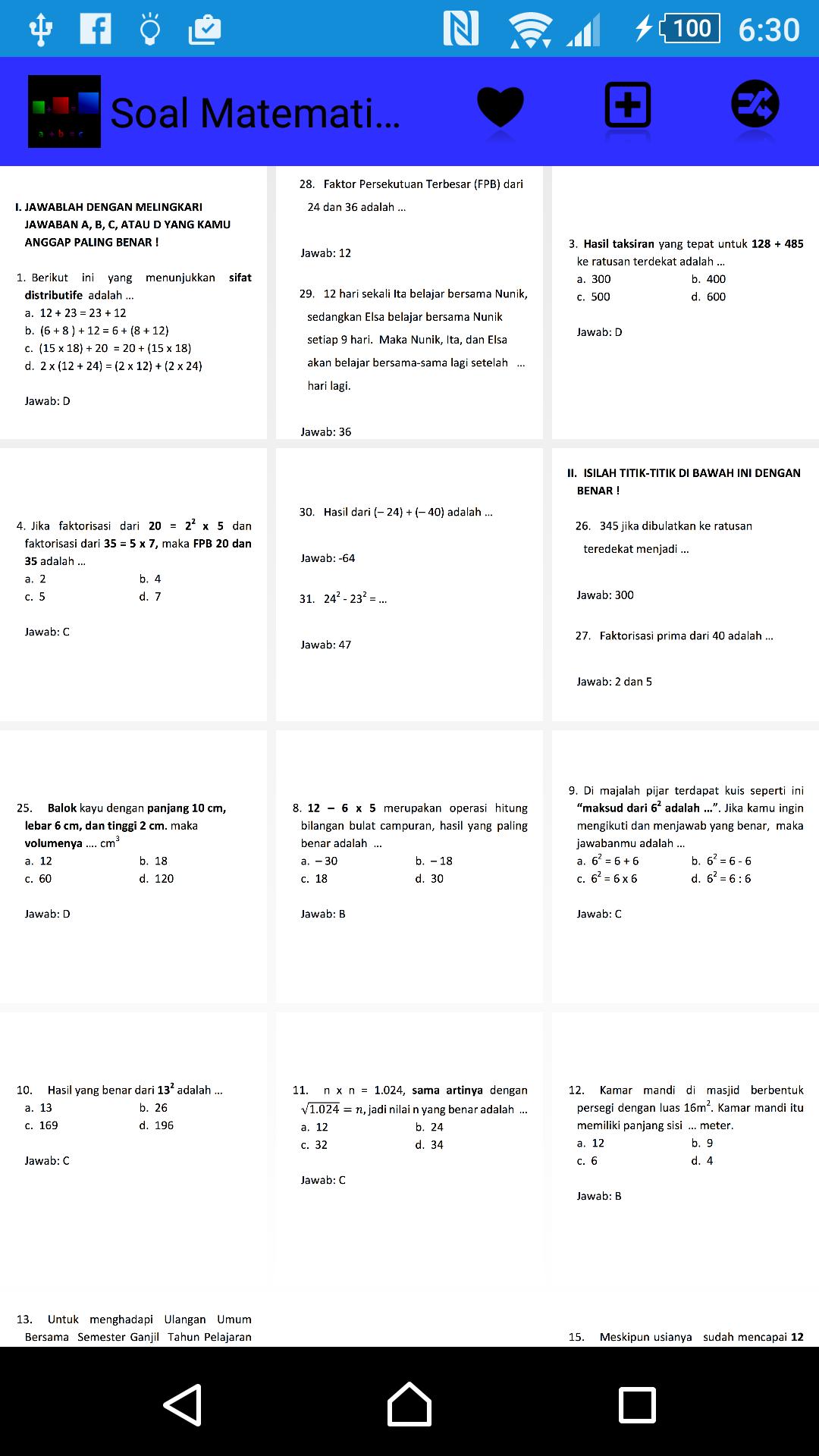 Soal Matematika Kelas 5 poster