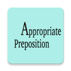 Appropriate preposition icône