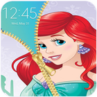 Princess Ariel Zipper Lock Screen icône