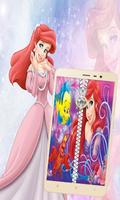 Princess Ariel Zipper Lock Screen Affiche