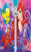 Princess Ariel Zipper Lock Screen screenshot 2