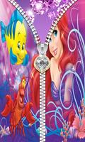 Princess Ariel Zipper Lock Screen screenshot 3