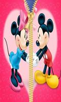 Zipper Mickey & Minnie  Lock Screen 스크린샷 1