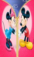 Zipper Mickey & Minnie  Lock Screen 스크린샷 2