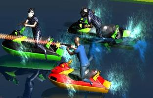 Water Super Bike Racing Shooter تصوير الشاشة 1