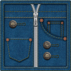 ikon Blue Jeans Zipper Lock
