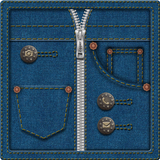 Blue Jeans Zipper Lock icône