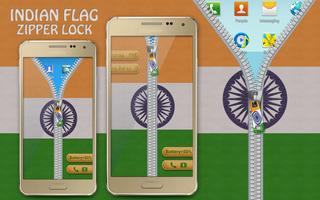 Indian Flag Zipper Screen Lock Affiche